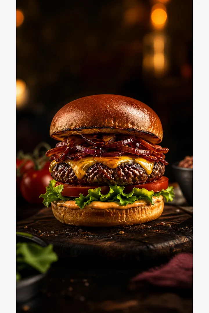 Campaña de hamburguesa para landing WebPWO